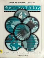 Front cover of Business today by David J. Rachman