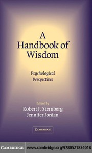 Front cover of A handbook of wisdom by Robert Sternberg