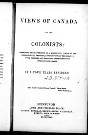 Front cover of Views of Canada and the colonists by Brown, James B.