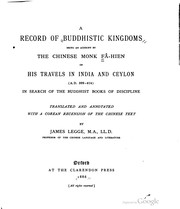 Front cover of A record of Buddhistic kingdoms by Faxian, ca. 337-422