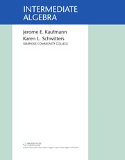 Cover of Intermediate algebra by Jerome E. Kaufmann