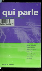 Cover of Qui parle by University of California, Berkeley