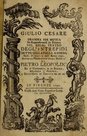 Cover of Giulio Cesare by Gaetano] [Andreozzi