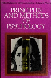 Front cover of Principles and methods of psychology by Robert B. Lawson