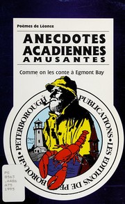 Front cover of Anecdotes acadiennes amusantes by L. Gallant