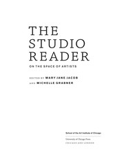 Cover of The studio reader by Mary Jane Jacob
