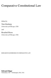 Cover of Comparative constitutional law by Tom Ginsburg