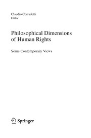 Front cover of Philosophical dimensions of human rights by Claudio Corradetti