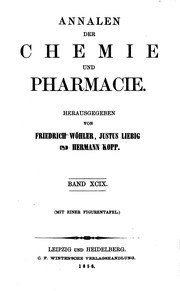 Cover of Annalen der Chemie und Pharmacie by Justus von Liebig