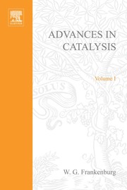 Cover of Advances in catalysis and related subjects by W. G. Frankenburg
