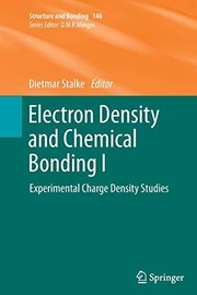 Front cover of Electron Density and Chemical Bonding I by Dietmar Stalke