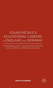 Front cover of Young People's Educational Careers in England and Germany by J. Glaesser