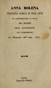 Cover of Anna Bolena by Gaetano Donizetti
