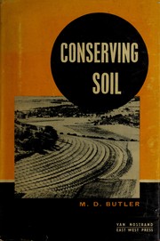 Cover of Conserving soil by Mosher D. Butler