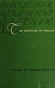 Front cover of The discipline of English by Donald A. Sears