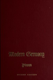Cover of Modern Germany by Koppel Shub Pinson