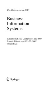 Front cover of Business information systems by International Conference on Business Information Systems (10th 2007 Poznań, Poland)