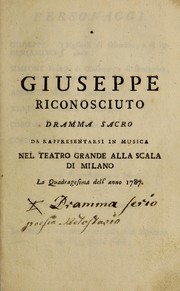 Cover of Giuseppe riconosciuto by Unknown