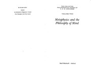 Front cover of Metaphysics and the philosophy of mind by Anscombe, G. E. M.