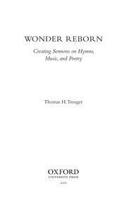 Cover of Wonder reborn by Thomas H. Troeger