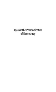 Front cover of Against the personification of democracy by Wesley C. Swedlow