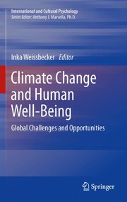 Front cover of Climate change and human well-being by Inka Weissbecker