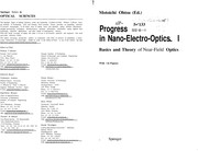 Cover of Progress in nano-electro-optics by Motoichi Ohtsu