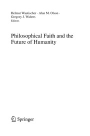 Front cover of Philosophical faith and the future of humanity by Helmut Wautischer