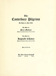 Front cover of The Canterbury pilgrims by Reginald De Koven