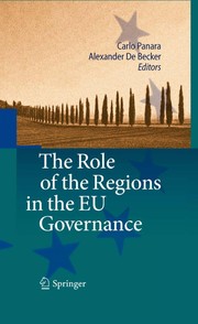 Front cover of The Role of the Regions in the EU Governance by Carlo Panara