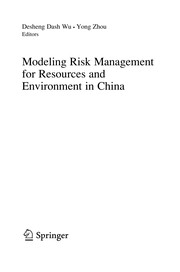Cover of Modeling Risk Management for Resources and Environment in China by Desheng Dash Wu