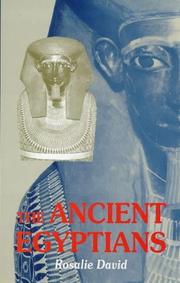 Cover of The ancient Egyptians by A. Rosalie David