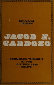 Cover of Jacob N. Cardozo by Melvin M. Leiman