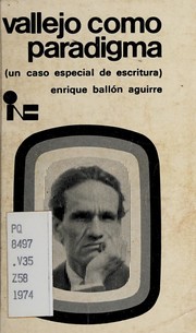 Front cover of Vallejo como paradigma by Enrique Ballón Aguirre