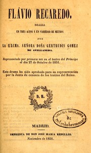 Cover of Flavio Recaredo by Gertrudis Gómez de Avellaneda y Arteaga