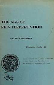Cover of The age of reinterpretation by C. Vann Woodward