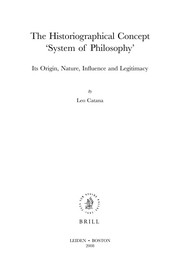 Front cover of The historiographical concept 'system of philosophy' by Leo Catana