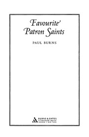 Front cover of Favourite Patron Saints by Paul Burns