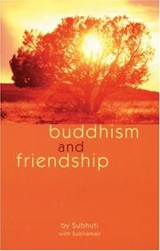 Front cover of Buddhism and Friendship by Subhuti