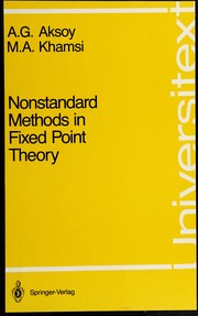 Front cover of Nonstandard methods in fixed point theory by Asuman G. Aksoy