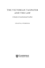 Front cover of The Victorian taxpayer and the law by Chantal Stebbings