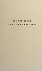 Cover of Jean-Jacques Rousseau by Hermann Röhrs