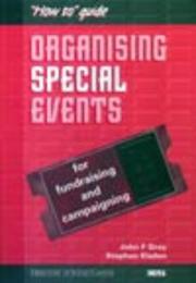 Front cover of Organising Special Events for Fundraising and Campaigning by John Gray