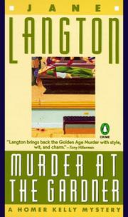 Cover of Murder at the Gardner by Jane Langton