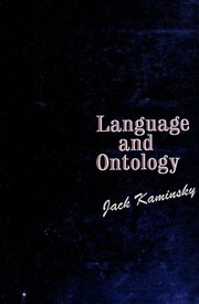 Front cover of Language and ontology by Jack Kaminsky
