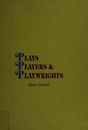 Front cover of Plays, players, & playwrights by Marion Geisinger