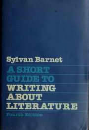 Front cover of A short guide to writing about literature by Sylvan Barnet