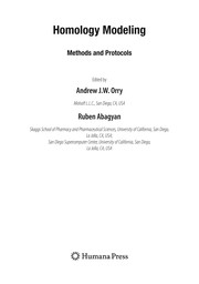Cover of Homology modeling by Andrew J. W. Orry