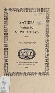Front cover of Satires written by Mr. Whitehead by Whitehead, Paul