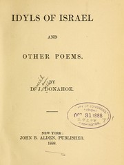 Front cover of Idyls of Israel and other poems by Daniel Joseph Donahoe